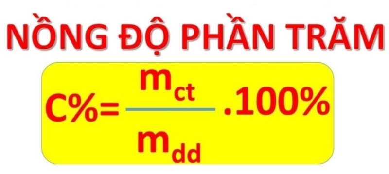 công thức tính nồng độ dung dịch
