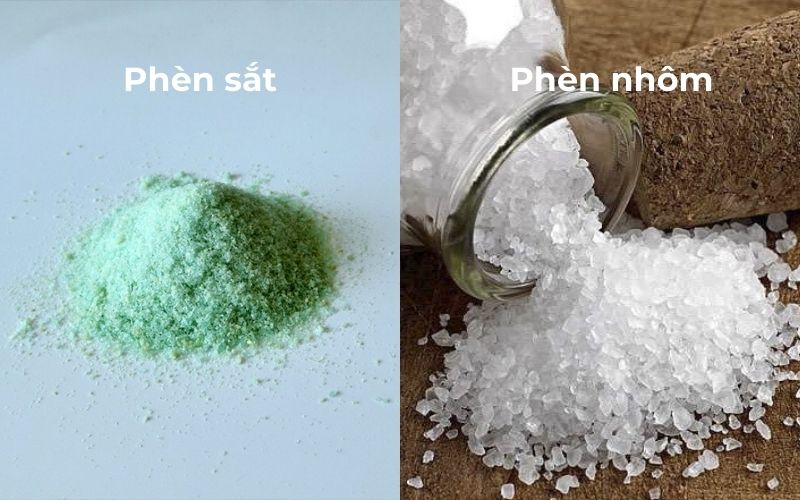 So Sánh Phèn Nhôm Và Phèn Sắt